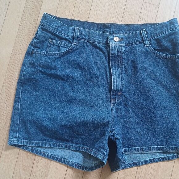 Riders by Lee Blue Jean Denim Shorts 80's High-Waist Mom Jeans 16 M - Picture 6 of 9